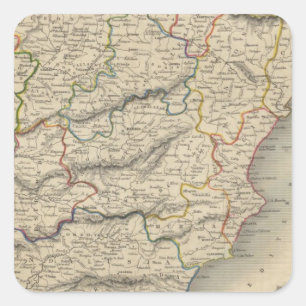 Pegatina Cuadrada España y Portugal 9