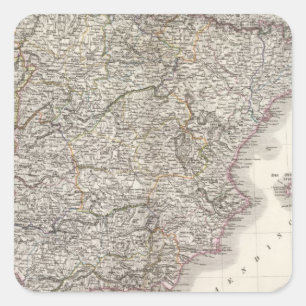 Pegatina Cuadrada Español, Portugal