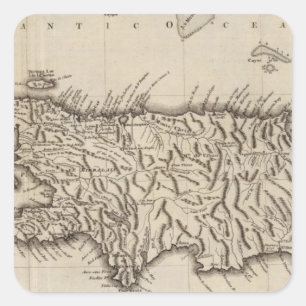 Pegatina Cuadrada Española, Santo Domingo