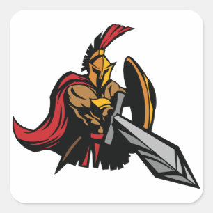 Pegatina Cuadrada Espartano