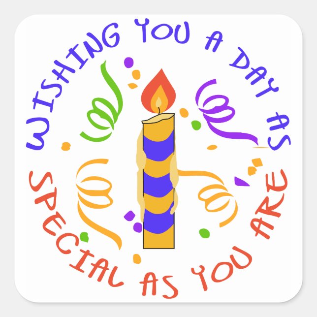 PEGATINA CUADRADA ESPECIAL QUE SEA (Anverso)