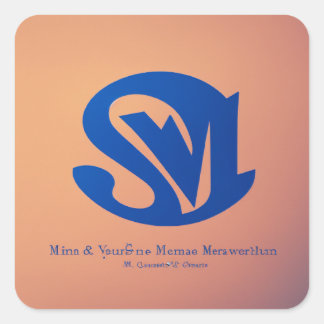 Pegatina Cuadrada "Especialista en ventas en línea"