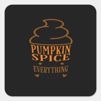 Pegatina Cuadrada Especie de calabaza y todo lo bueno premium