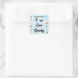 Pegatina Cuadrada Espeluznante 4º cumpleaños