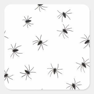 Pegatina Cuadrada Espeluznantes arañas gélidas