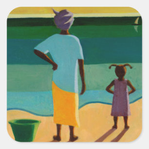 Pegatina Cuadrada Esperando 2005