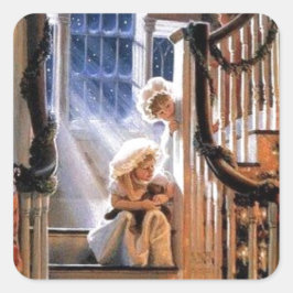 Pegatina Cuadrada Esperando a Santa María