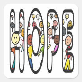 Pegatina Cuadrada Esperanza