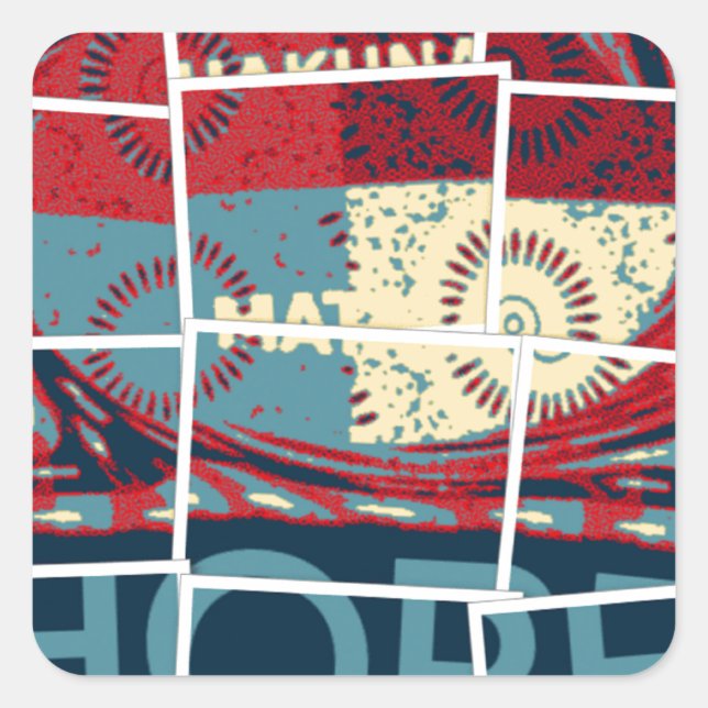 Pegatina Cuadrada Esperanza Sea El Milagro Hermoso Inspirador (Anverso)