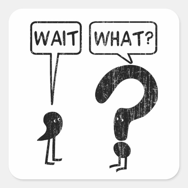 Pegatina Cuadrada Esperar qué enseñar ortografía gramatical (Anverso)