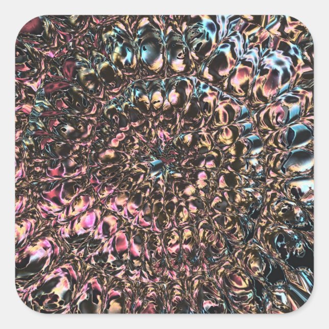 Pegatina Cuadrada Espiral Gemstone (Anverso)