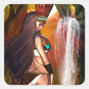 Pegatina Cuadrada Espíritu de las cataratas