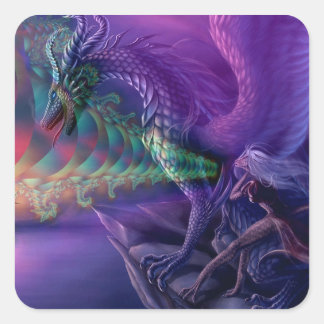 Pegatina Cuadrada Espíritu de luz y oscuridad