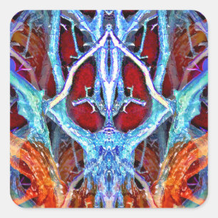 PEGATINA CUADRADA ESPÍRITU EN EL ÁRBOL