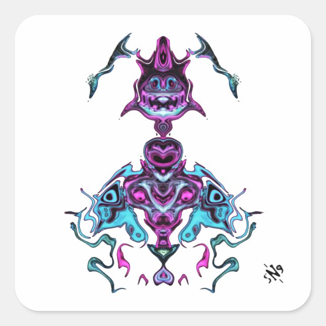 Pegatina Cuadrada Espíritu v1.1 (Anverso)