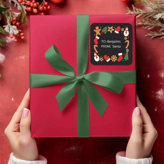 Pegatina Cuadrada Espíritus de hormigón Brillantes Navidades Persona (Subido por el creador)