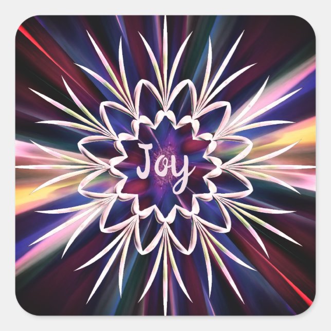 Pegatina Cuadrada ¡Esplandor de luz! (Anverso)