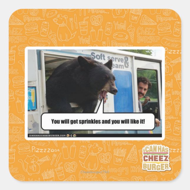 Pegatina Cuadrada Espolvorear (Anverso)