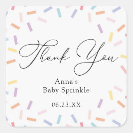 Pegatina Cuadrada Espolvorear el bebé