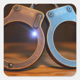 Pegatina Cuadrada Esposas policiales