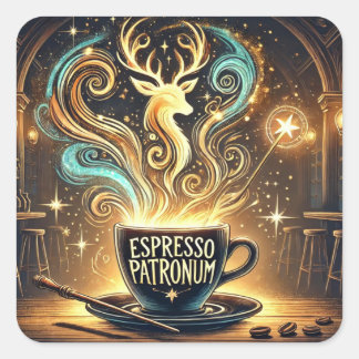 Pegatina Cuadrada Espresso Patronum