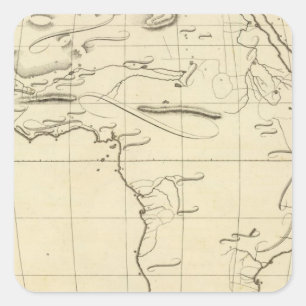 Pegatina Cuadrada Esquema de África