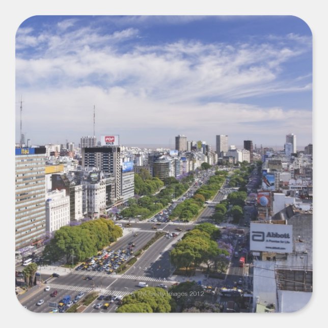 Pegatina Cuadrada Esquina de Buenos Aires (Anverso)