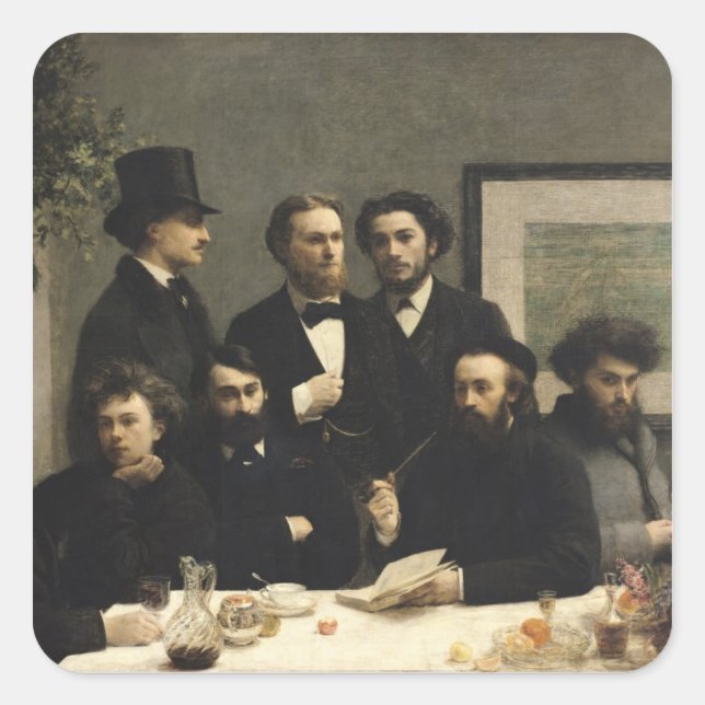 Pegatina Cuadrada Esquina de la tabla, 1872 (Anverso)