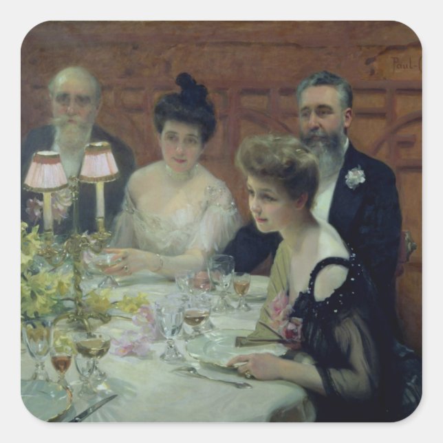 Pegatina Cuadrada Esquina de la tabla, 1904 (Anverso)