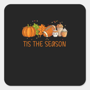 Pegatina Cuadrada Esta Es La Calabaza De Fútbol De Temporada De Todo