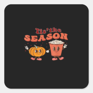 Pegatina Cuadrada Esta es la temporada Halloween Spice Fall Autumn P