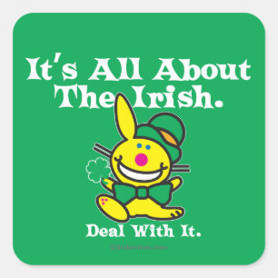 Pegatina Cuadrada Está todo sobre el irlandés (el verde)