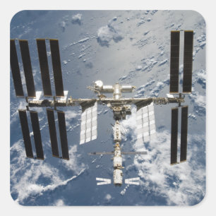 Pegatina Cuadrada Estación Espacial Internacional 14