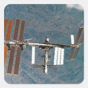 Pegatina Cuadrada Estación Espacial Internacional 15