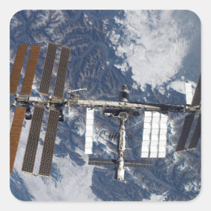 Pegatina Cuadrada Estación Espacial Internacional 22