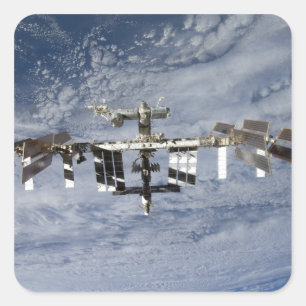 Pegatina Cuadrada Estación Espacial Internacional 28