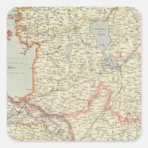 Pegatina Cuadrada Estados bálticos