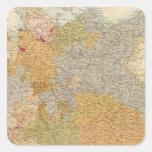 Pegatina Cuadrada Estados de la última confederación germánica