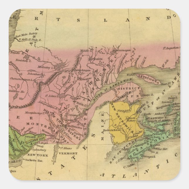 Pegatina Cuadrada Estados Unidos (Anverso)