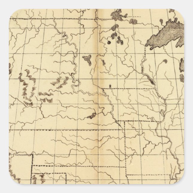 Pegatina Cuadrada Estados Unidos 17 (Anverso)