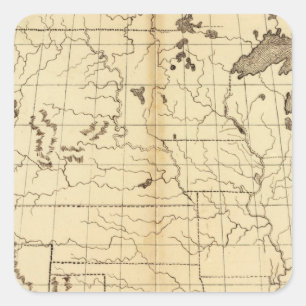 Pegatina Cuadrada Estados Unidos 17