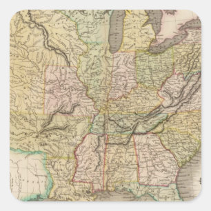 Pegatina Cuadrada Estados Unidos 20