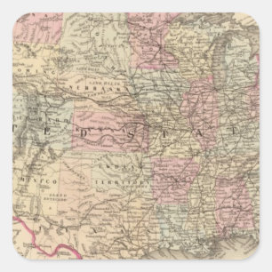 Pegatina Cuadrada Estados Unidos 24