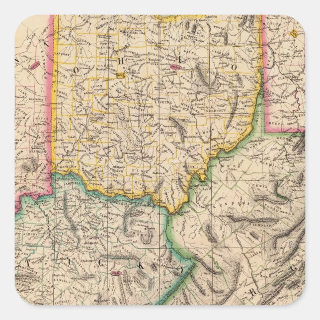 Pegatina Cuadrada Estados Unidos, América, sep. 50 (Anverso)