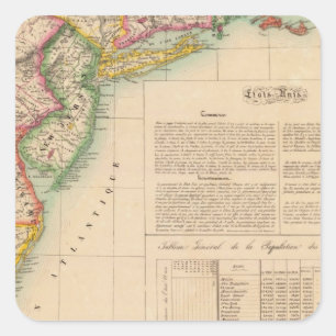 Pegatina Cuadrada Estados Unidos, América, sep. 51