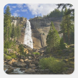 Pegatina Cuadrada Estados Unidos, California, Parque Nacional Yosemi