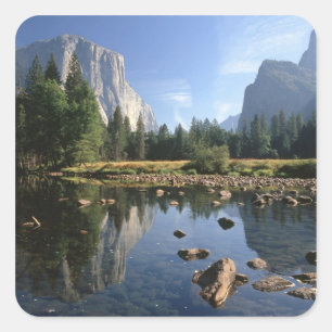 Pegatina Cuadrada Estados Unidos, California, Parque Nacional Yosemi