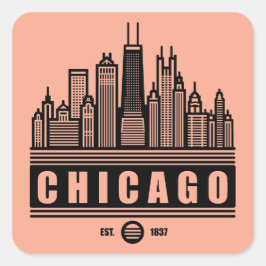 Pegatina Cuadrada Estados Unidos de América