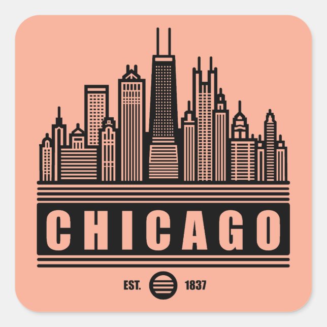 Pegatina Cuadrada Estados Unidos de América (Anverso)