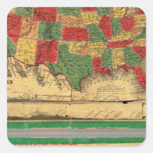 Pegatina Cuadrada Estados Unidos de América 12